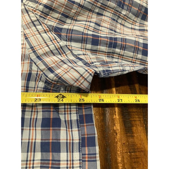 Duluth Trading Co Long Sleeve Blue Plaid Shirt Polyester Nylon Mens Size XL - Picture 5 of 6